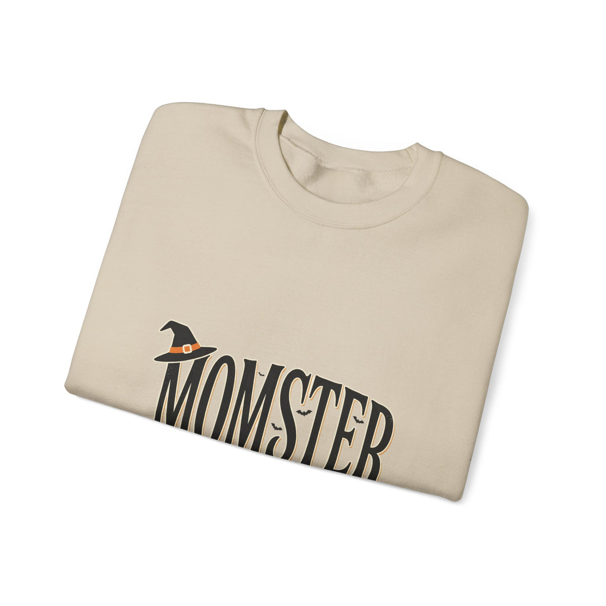 Momster Sweatshirt — Halloween Mom Crewneck with Witch Hat & Broom