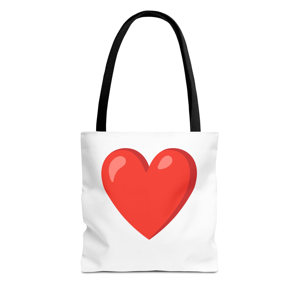 Red Heart Graphic Tote Bag – Cute Valentine’s Day Canvas Shopper