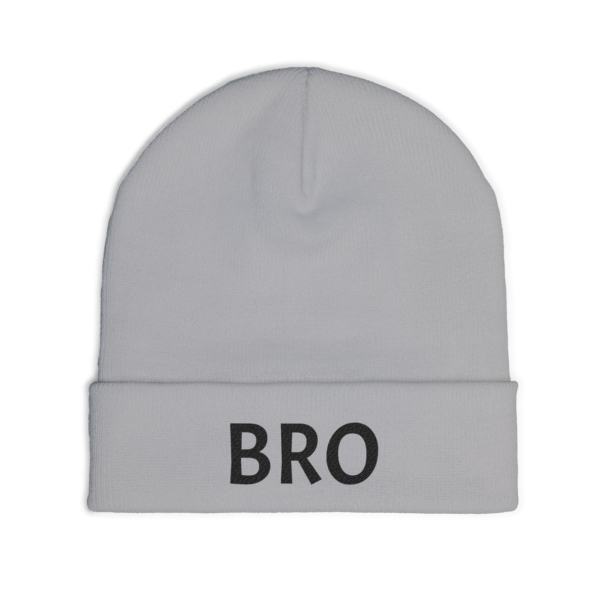 'BRO' Embroidered Knit Beanie – Cozy Winter Cap for Brothers & Friends