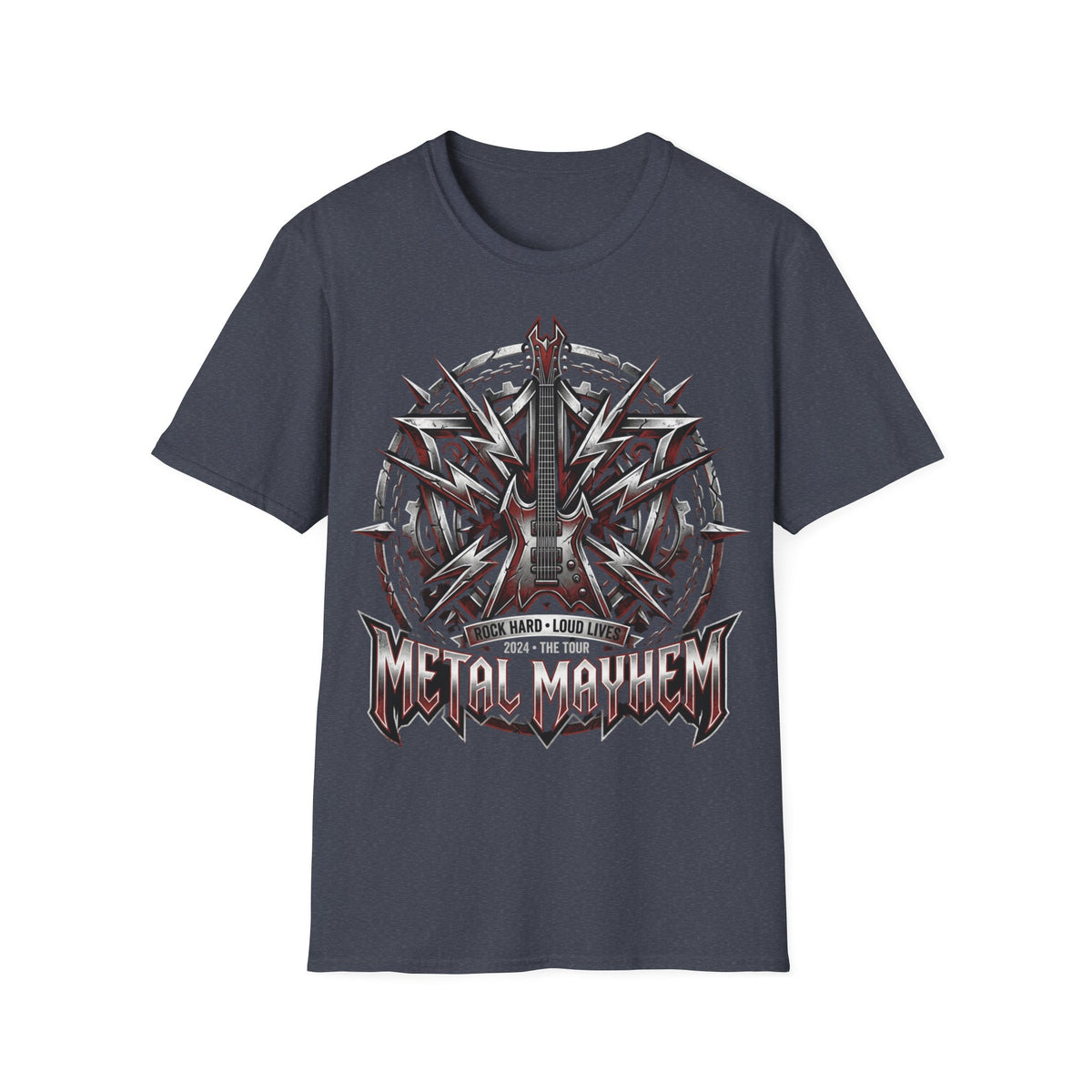 Gothic Electric Guitar Graphic T-Shirt — 'Soul Machine' Rock Tee
