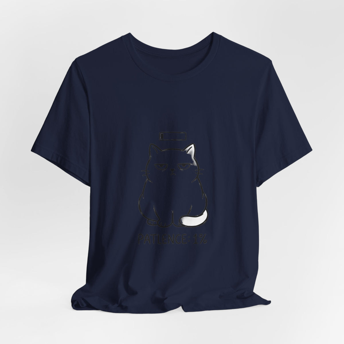 Patience 1% Cat Tee | Grumpy Humor, Sarcastic Introvert Shirt