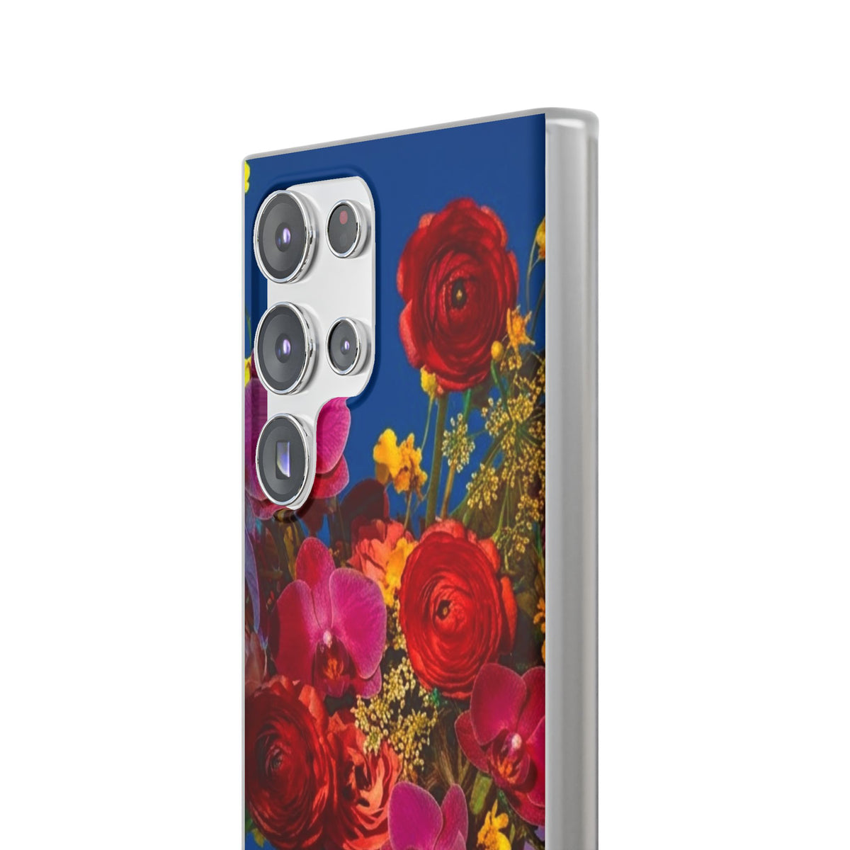 Floral Bouquet Flexi Case — Vibrant Red & Pink Flowers Phone Cover
