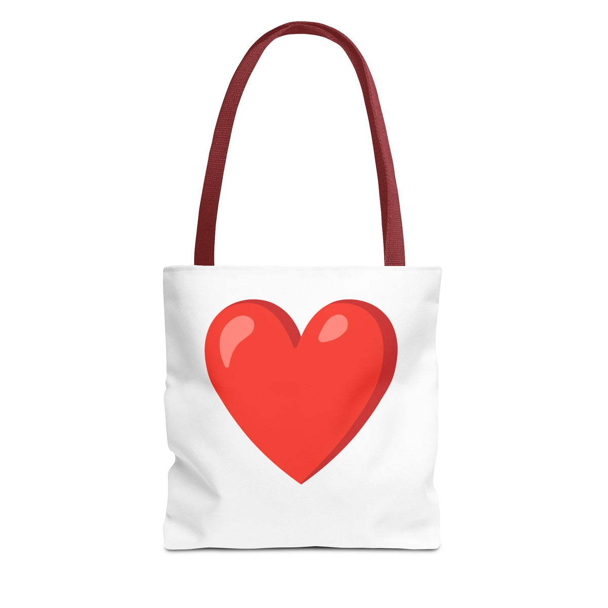 Red Heart Graphic Tote Bag – Cute Valentine’s Day Canvas Shopper