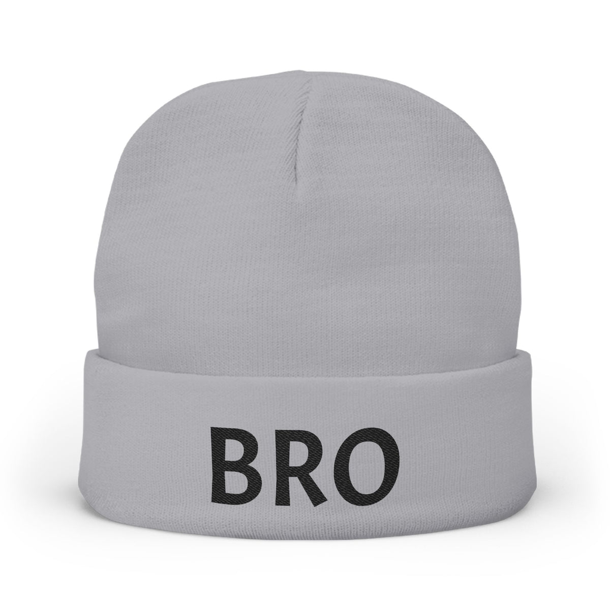 'BRO' Embroidered Knit Beanie – Cozy Winter Cap for Brothers & Friends