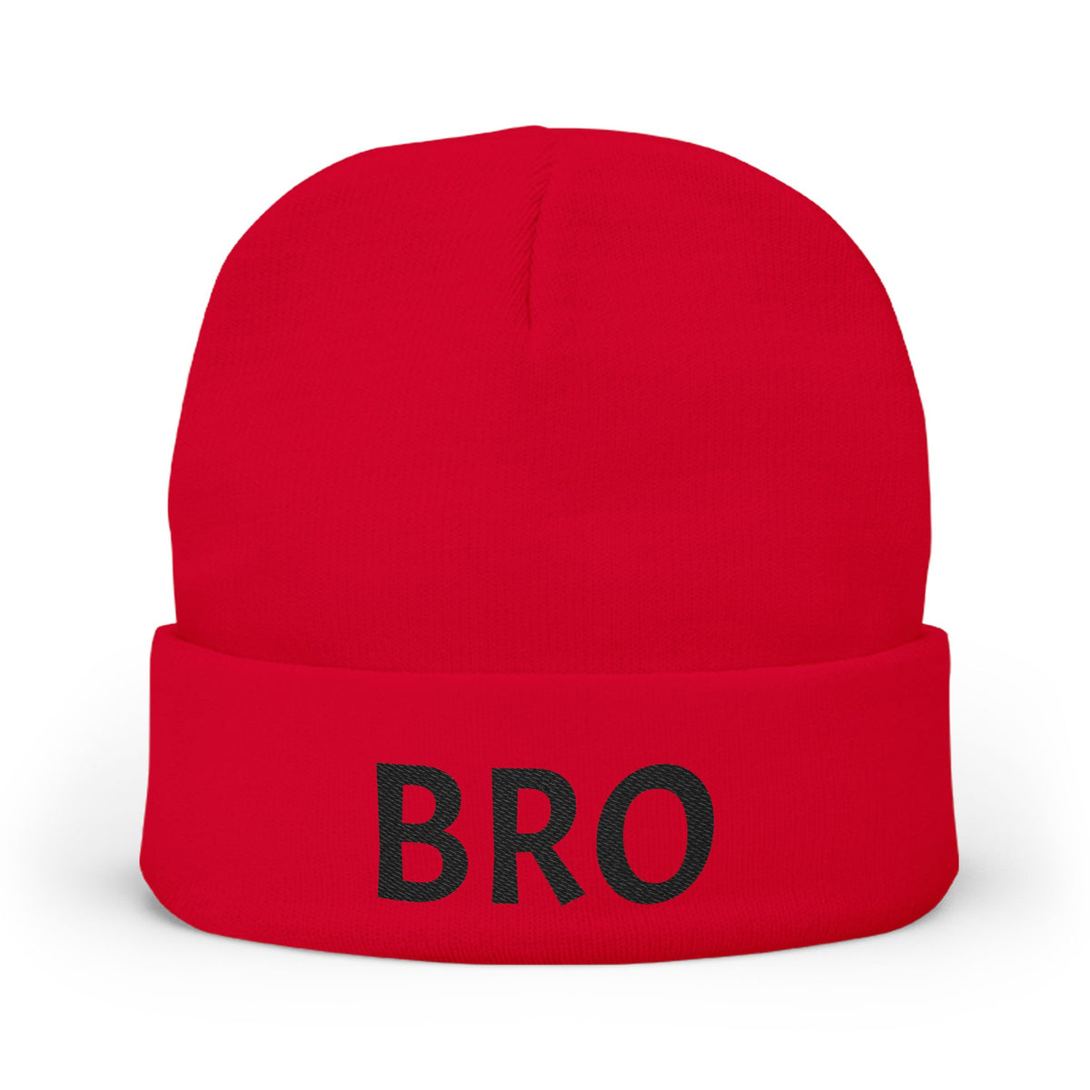 'BRO' Embroidered Knit Beanie – Cozy Winter Cap for Brothers & Friends
