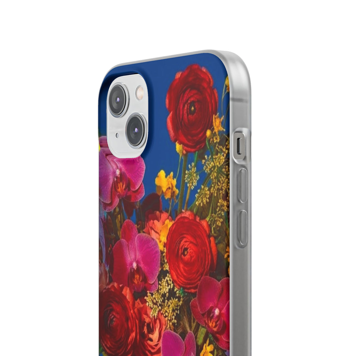 Floral Bouquet Flexi Case — Vibrant Red & Pink Flowers Phone Cover
