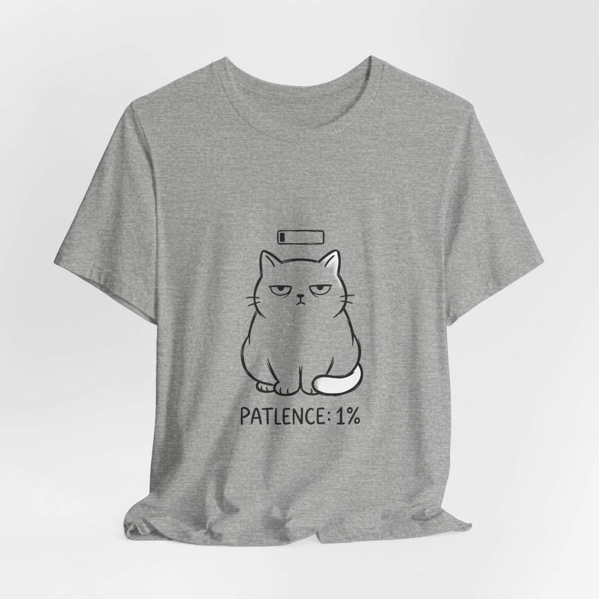 Patience 1% Cat Tee | Grumpy Humor, Sarcastic Introvert Shirt