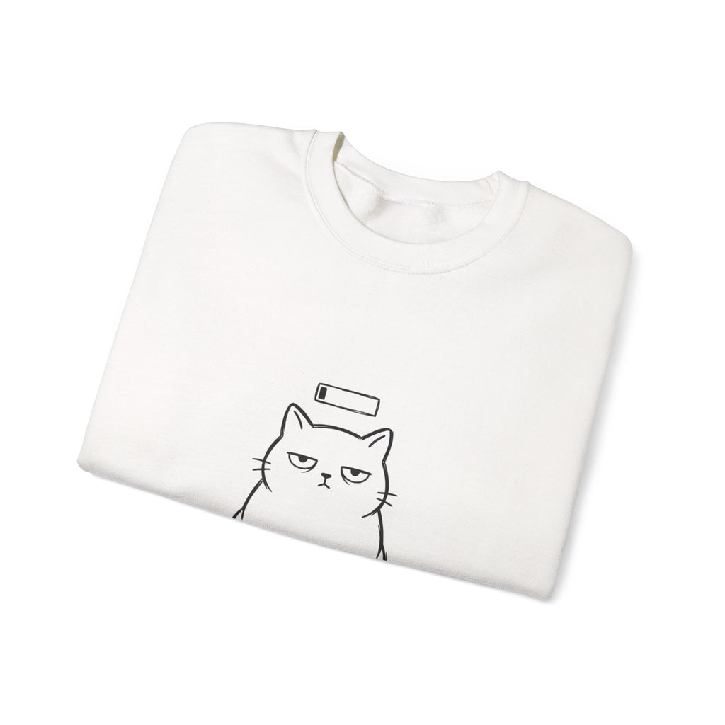 Patience 1% Cat Crewneck Sweatshirt | Grumpy Humor, Sarcastic Typography
