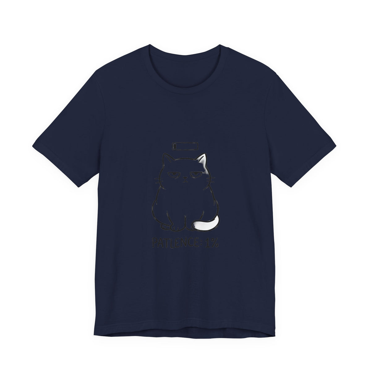 Patience 1% Cat Tee | Grumpy Humor, Sarcastic Introvert Shirt