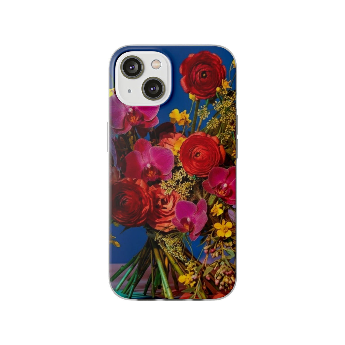 Floral Bouquet Flexi Case — Vibrant Red & Pink Flowers Phone Cover