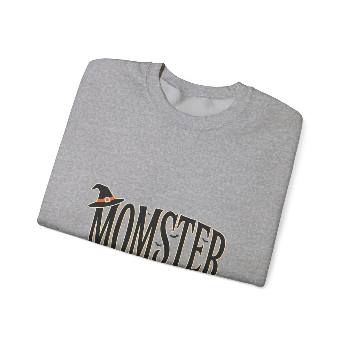 Momster Sweatshirt — Halloween Mom Crewneck with Witch Hat & Broom