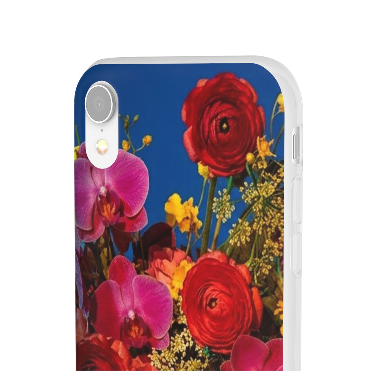 Floral Bouquet Flexi Case — Vibrant Red & Pink Flowers Phone Cover