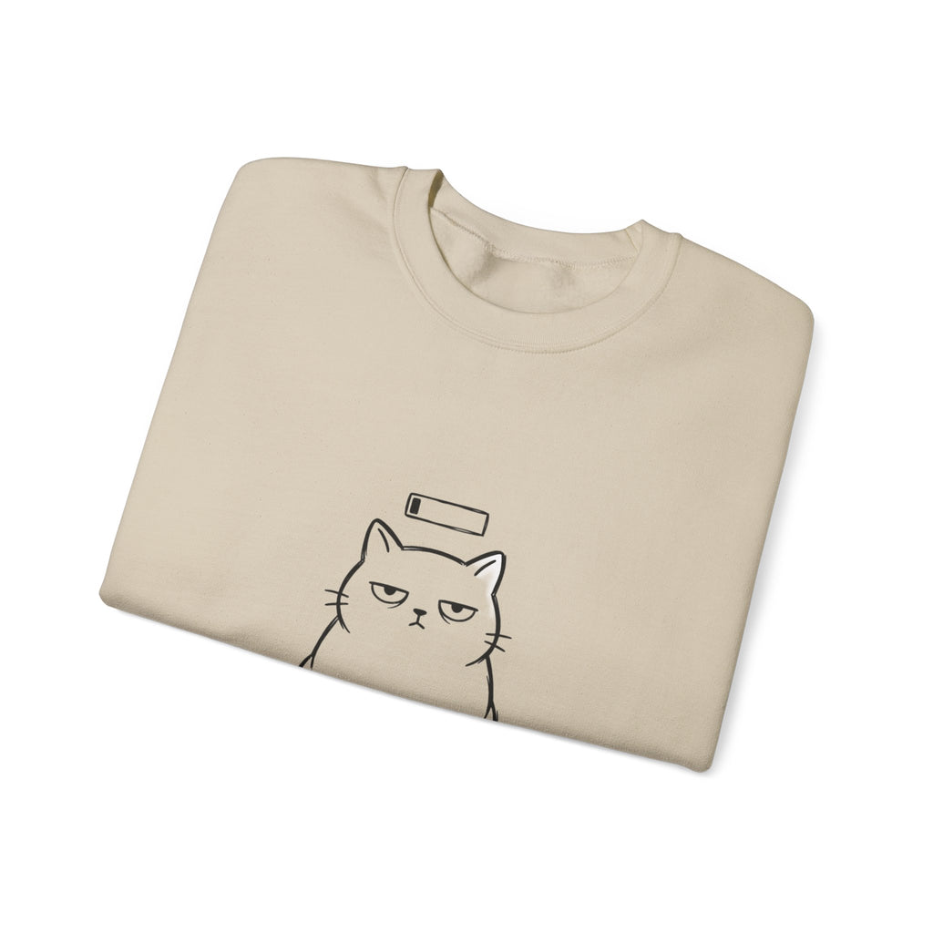 Patience 1% Cat Crewneck Sweatshirt | Grumpy Humor, Sarcastic Typography