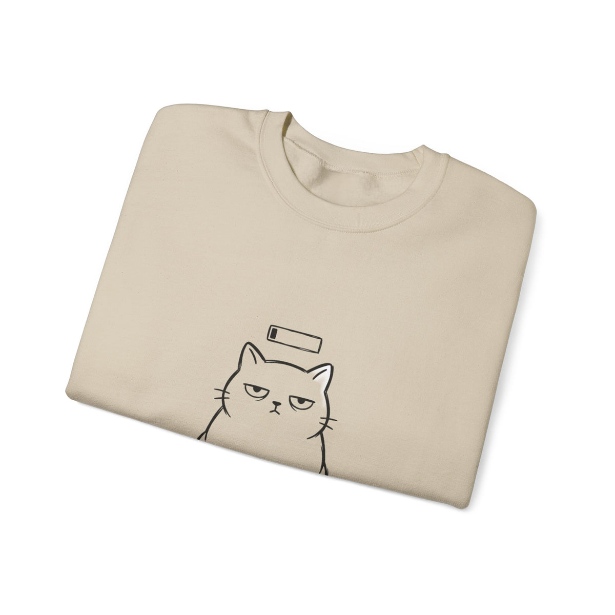 Patience 1% Cat Crewneck Sweatshirt | Grumpy Humor, Sarcastic Typography