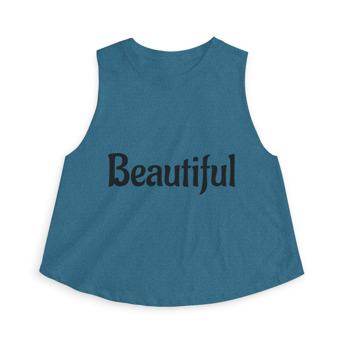 Beautiful Women's Crop Tank Top — Positive Message Graphic Crop