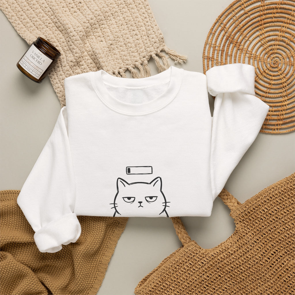 Patience 1% Cat Crewneck Sweatshirt | Grumpy Humor, Sarcastic Typography