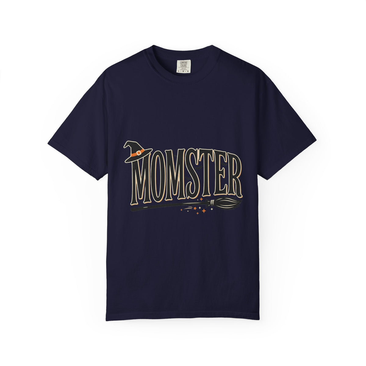 Momster Halloween T-Shirt — Witch Hat & Broom Mom Tee