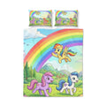 Rainbow Pony Quilt Cover Set — Cute Kids Bedspread with Unicorn Ponies