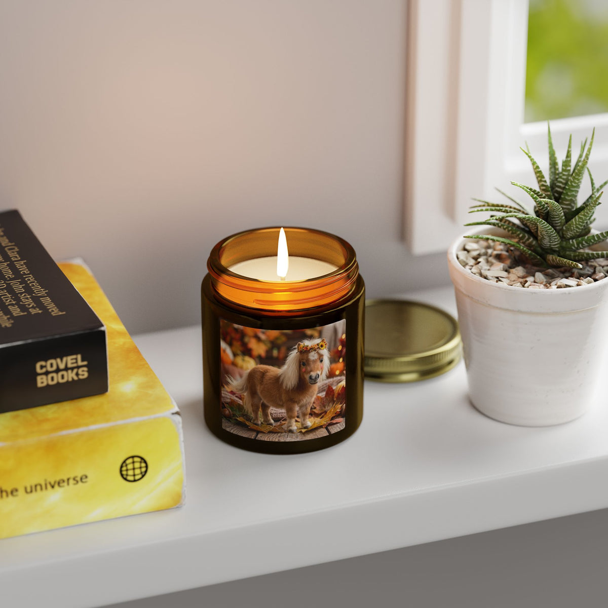 Fall Pony Scented Candle — Coconut Apricot Wax (4oz & 9oz)