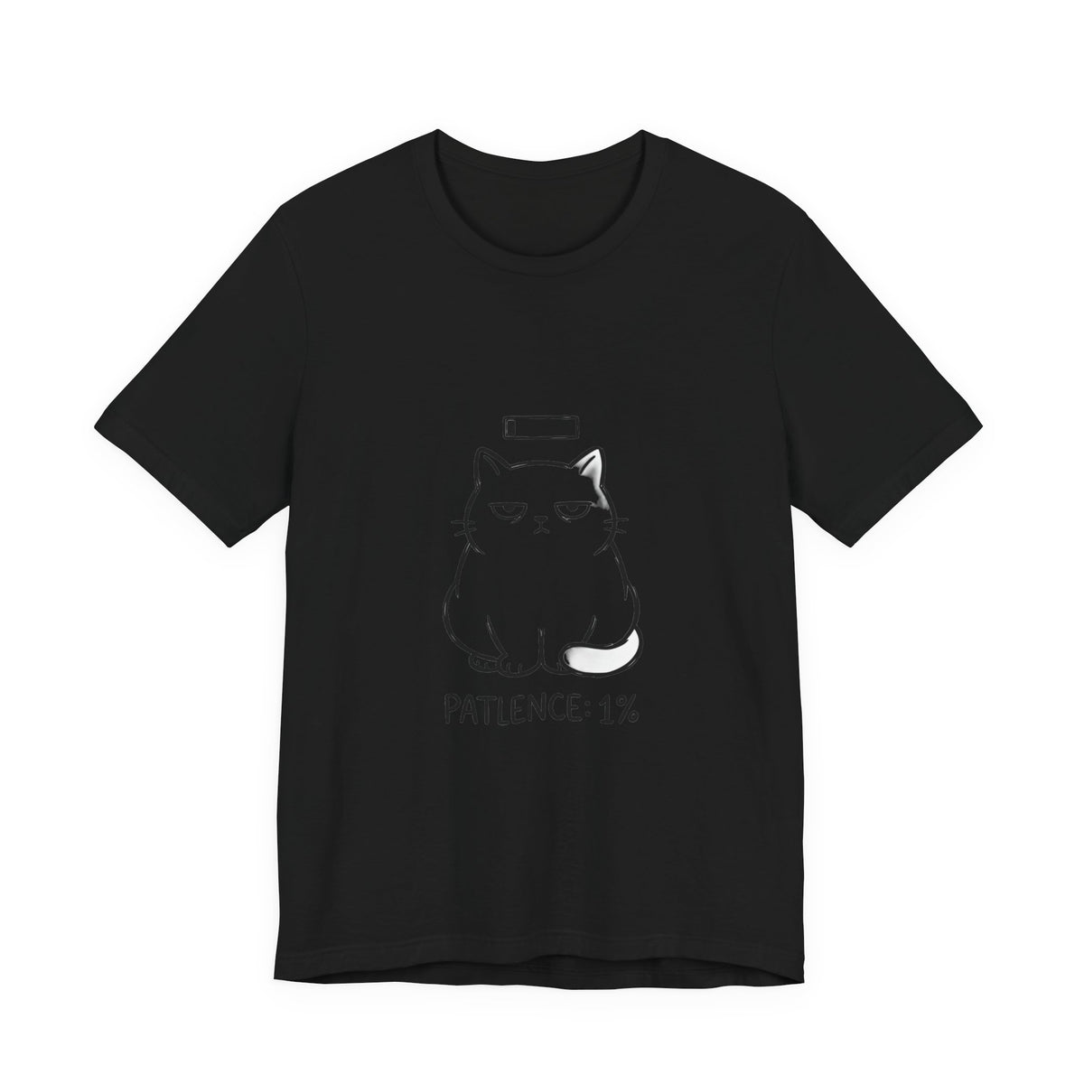 Patience 1% Cat Tee | Grumpy Humor, Sarcastic Introvert Shirt