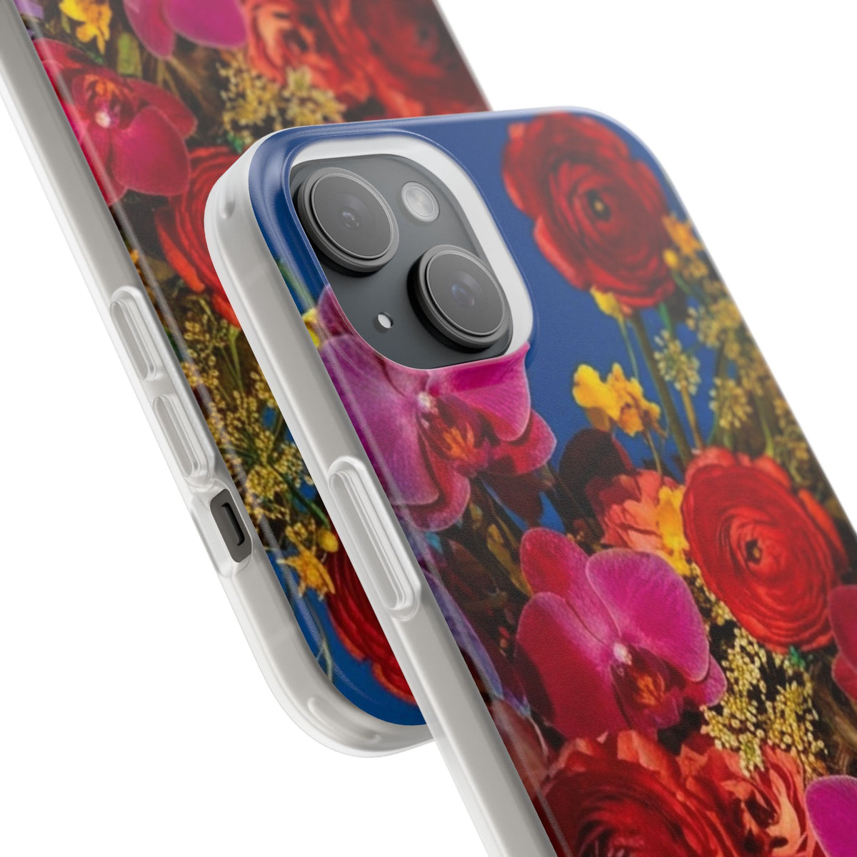 Floral Bouquet Flexi Case — Vibrant Red & Pink Flowers Phone Cover