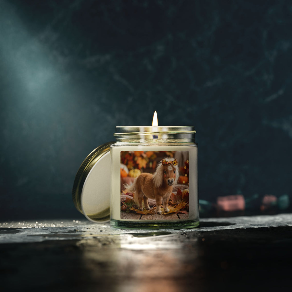 Fall Pony Scented Candle — Coconut Apricot Wax (4oz & 9oz)
