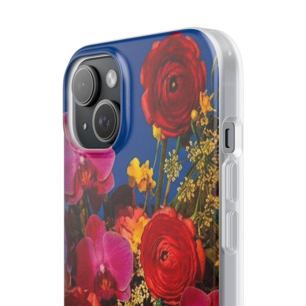 Floral Bouquet Flexi Case — Vibrant Red & Pink Flowers Phone Cover