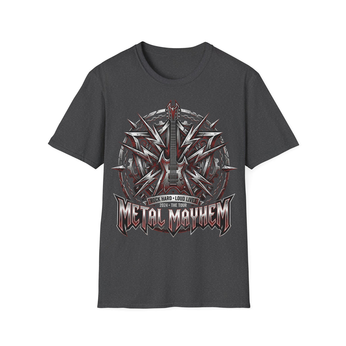 Gothic Electric Guitar Graphic T-Shirt — 'Soul Machine' Rock Tee