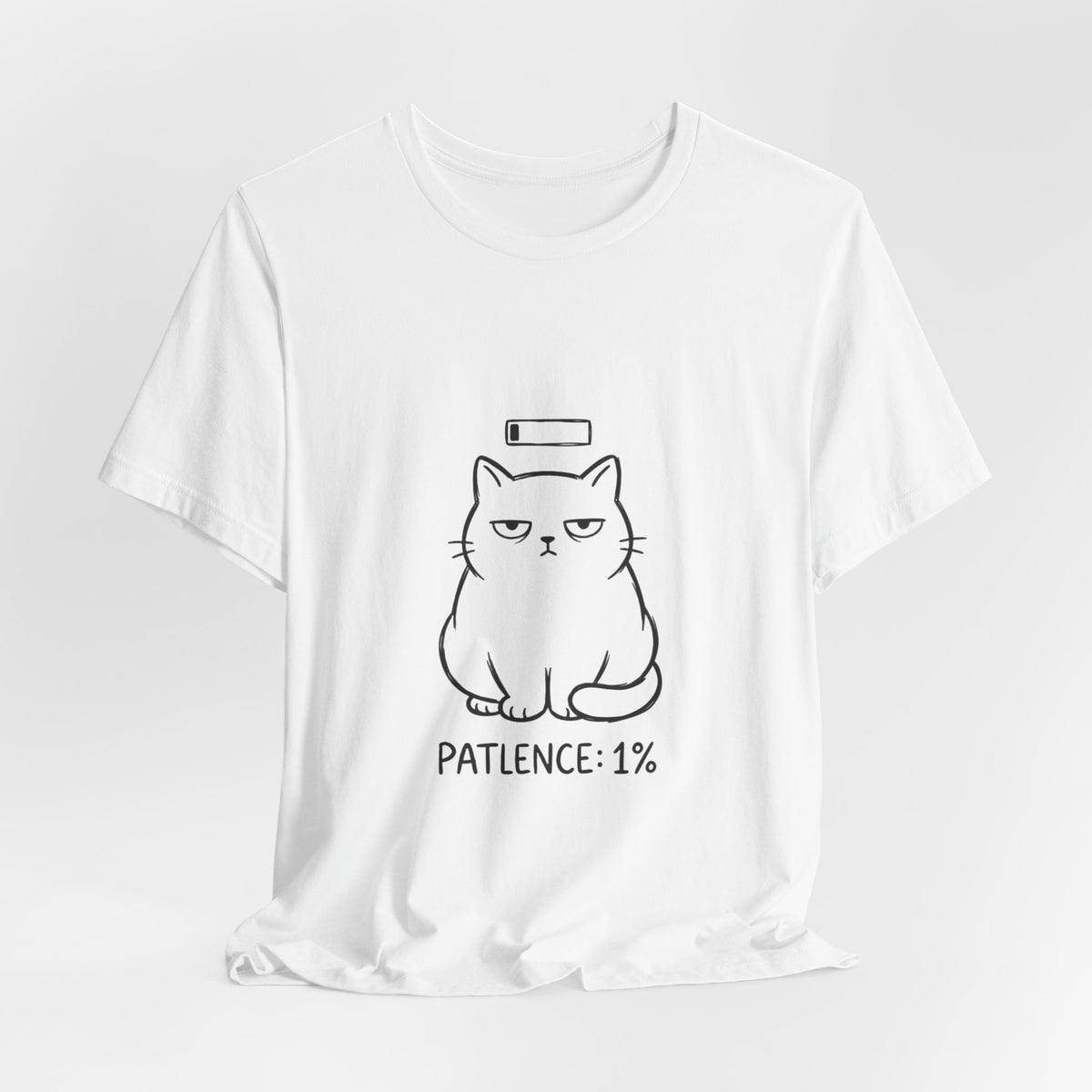 Patience 1% Cat Tee | Grumpy Humor, Sarcastic Introvert Shirt