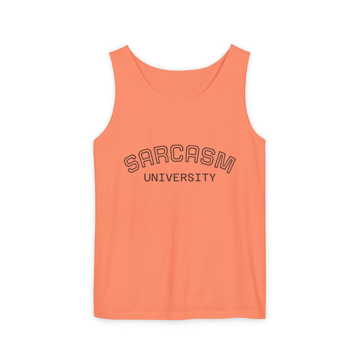 Sarcasm University Tank Top — Funny Collegiate Graphic Tank