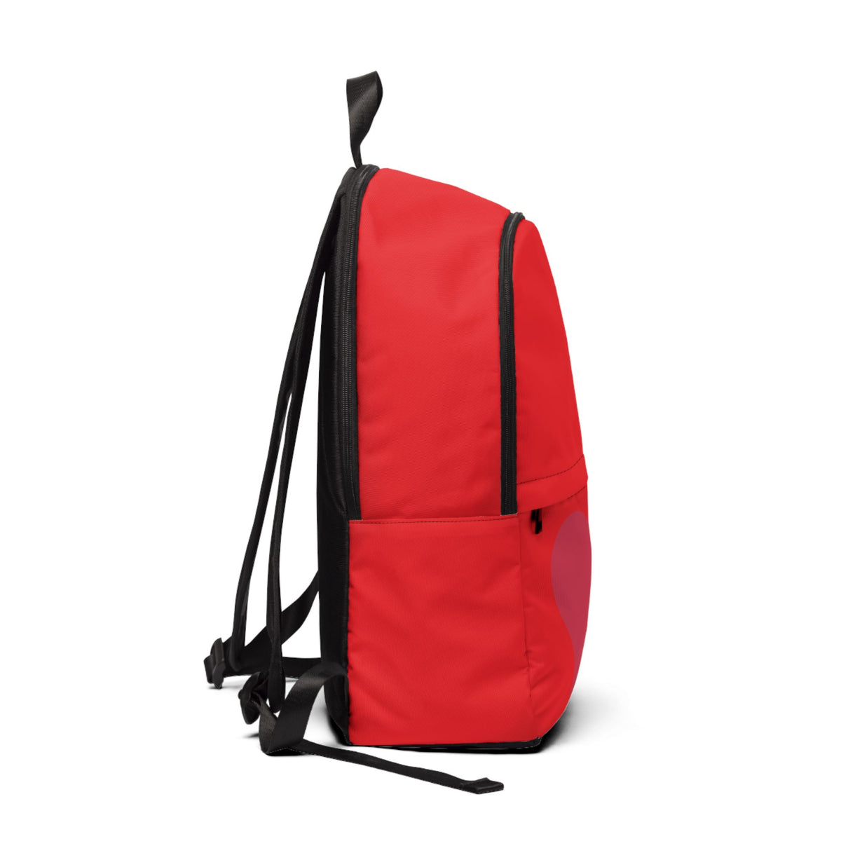 Red Heart Backpack — Lightweight Fabric School & Everyday Bag