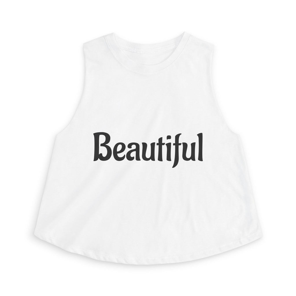 Beautiful Women's Crop Tank Top — Positive Message Graphic Crop