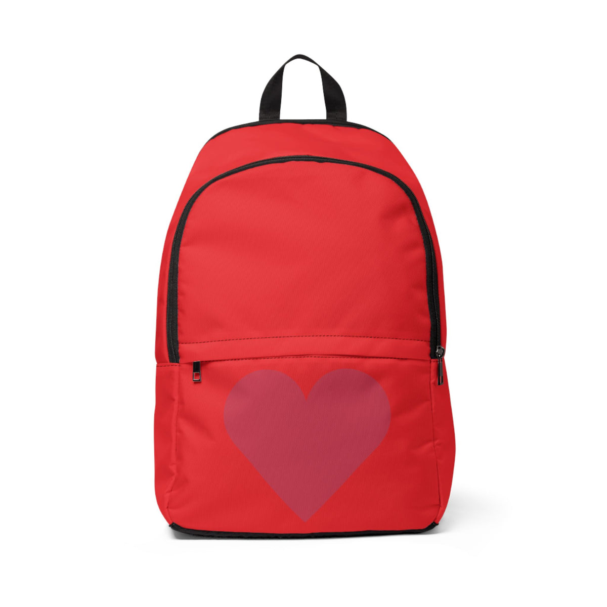 Red Heart Backpack — Lightweight Fabric School & Everyday Bag
