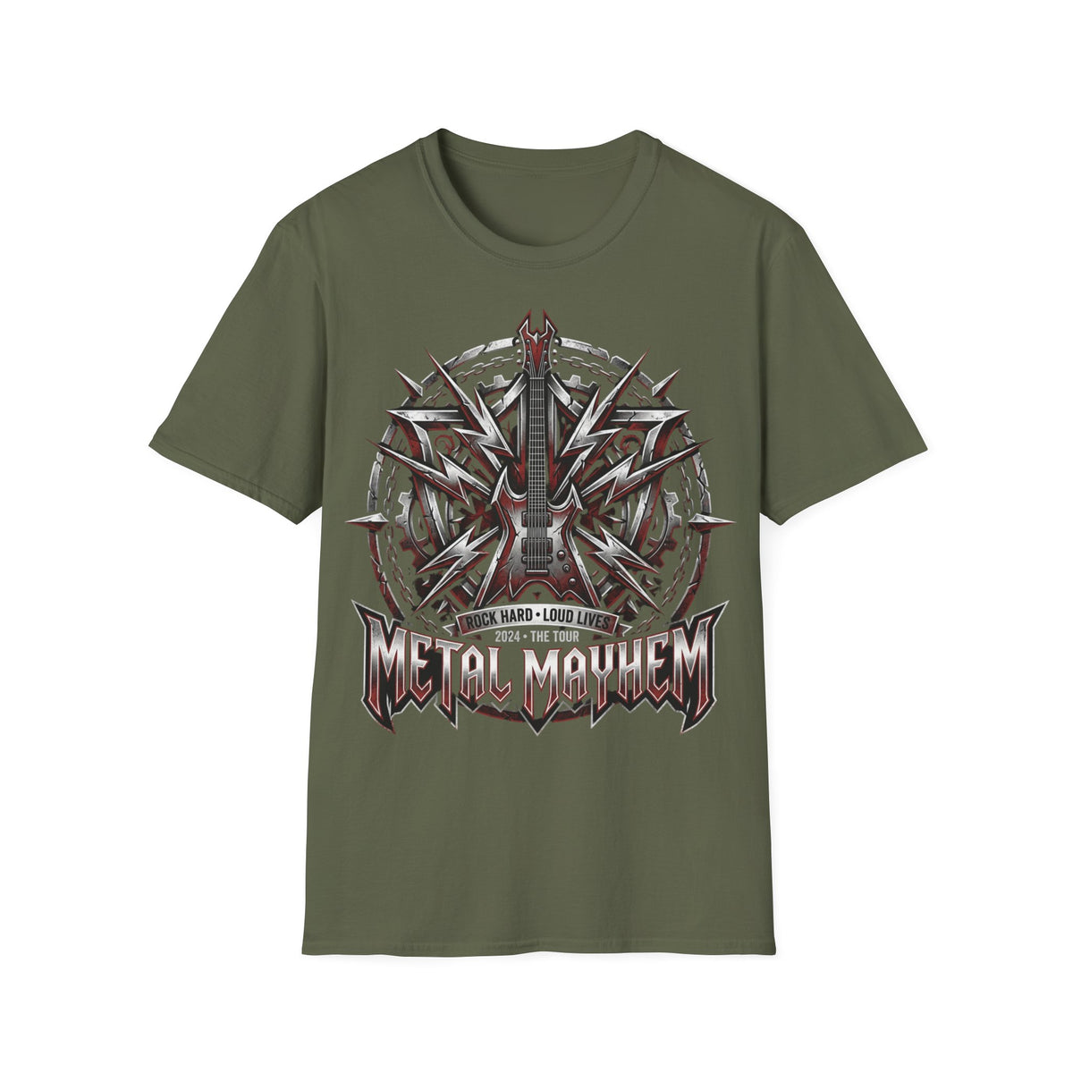 Gothic Electric Guitar Graphic T-Shirt — 'Soul Machine' Rock Tee