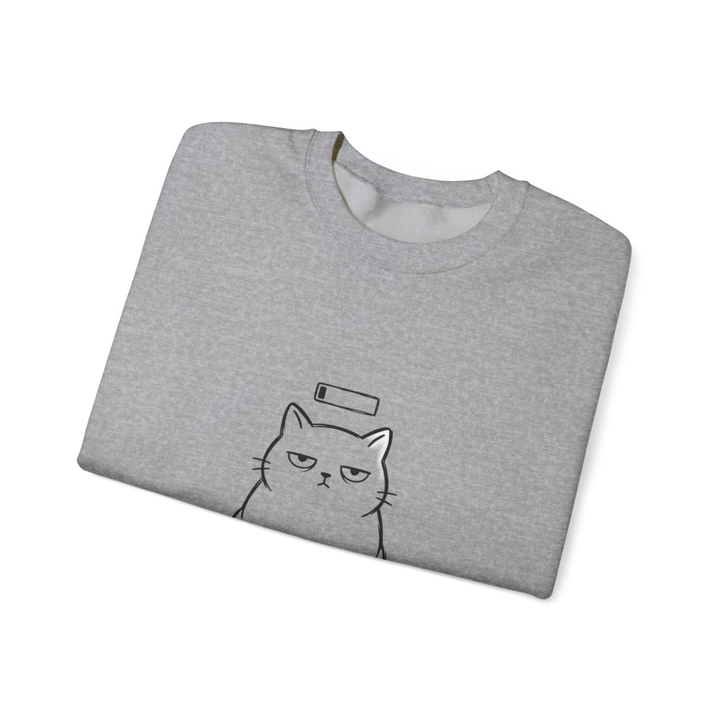 Patience 1% Cat Crewneck Sweatshirt | Grumpy Humor, Sarcastic Typography