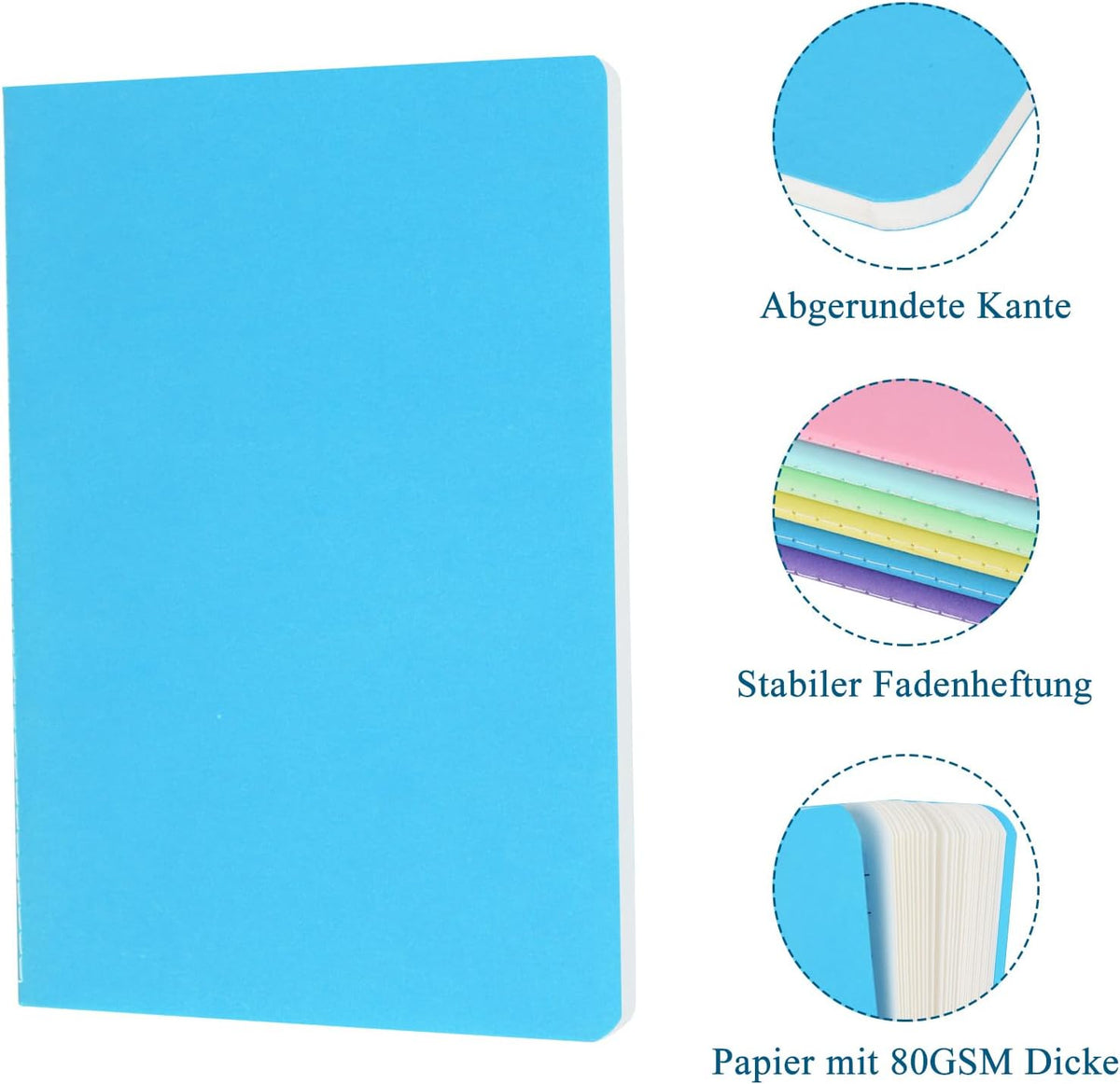 A5 Lined Notebooks Set of 12 – Smooth FSC Paper Pads