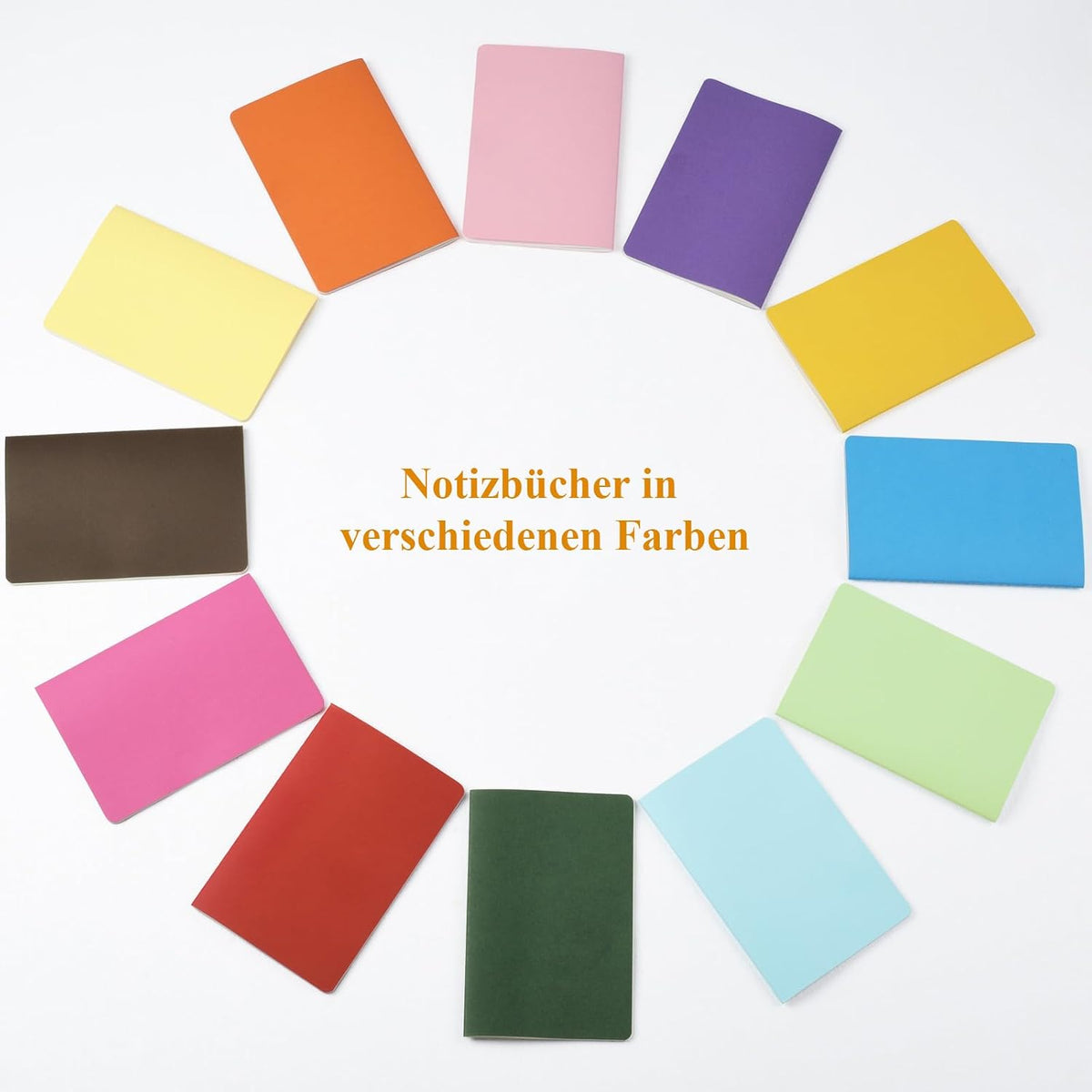 A5 Blank Softcover Notebooks Set – 12 Colors, 30 Pages