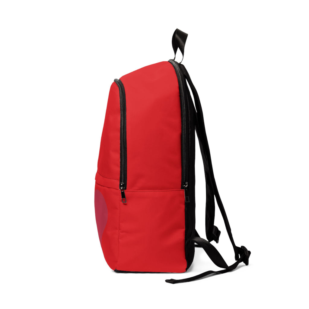 Red Heart Backpack — Lightweight Fabric School & Everyday Bag