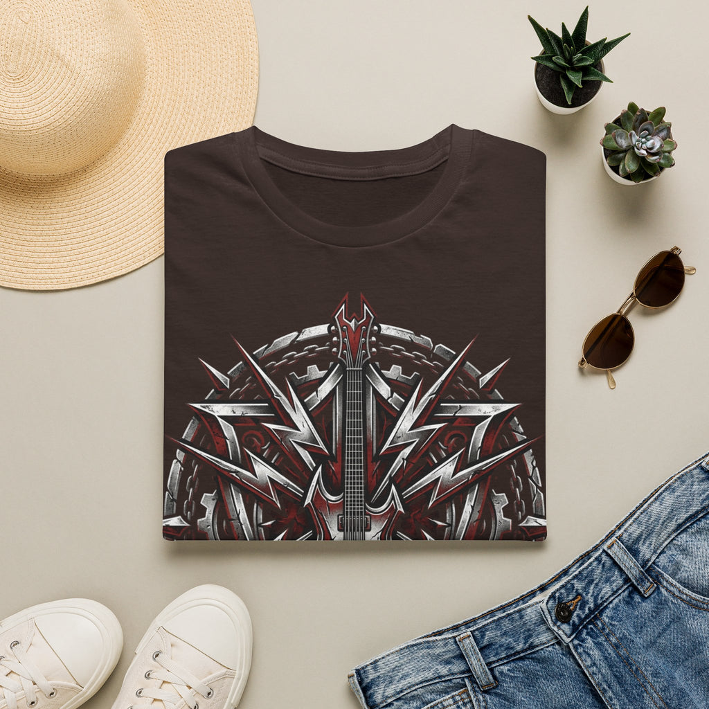 Gothic Electric Guitar Graphic T-Shirt — 'Soul Machine' Rock Tee