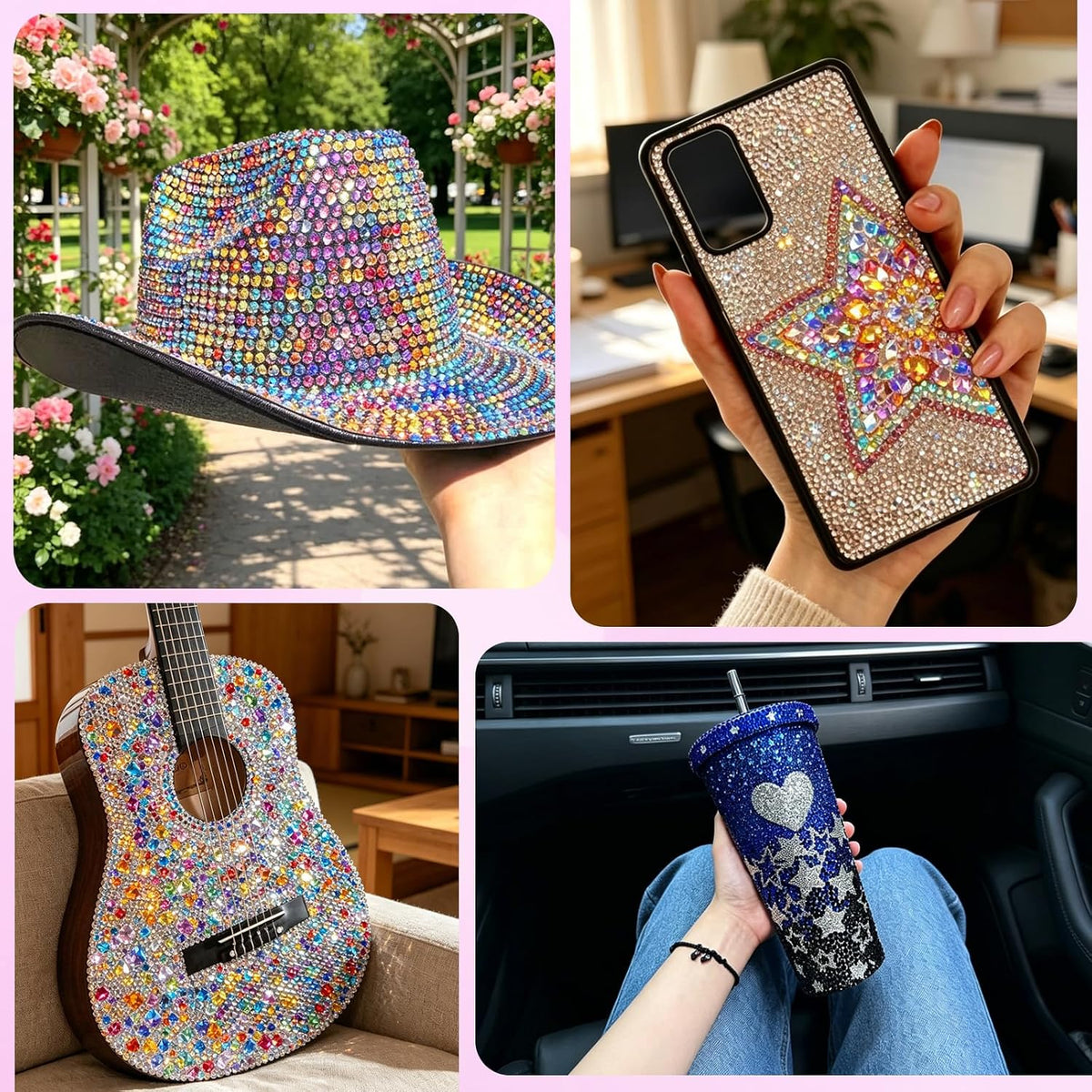 33,000 Rhinestone Set for Crafts and Nails, 42 Colors