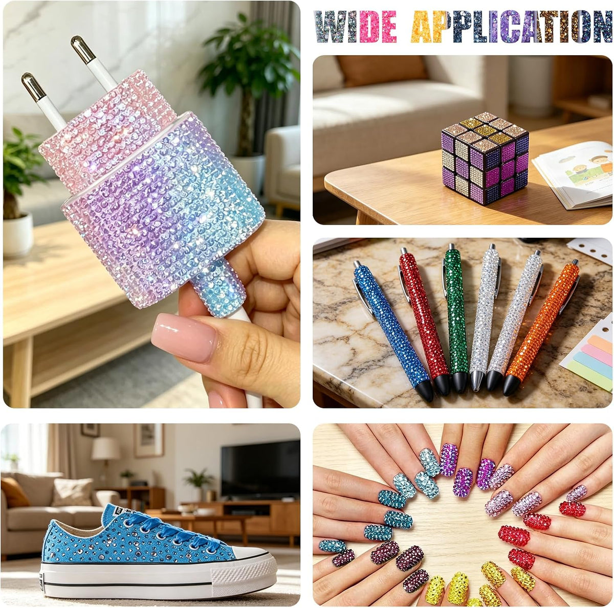 33,000 Rhinestone Set for Crafts and Nails, 42 Colors
