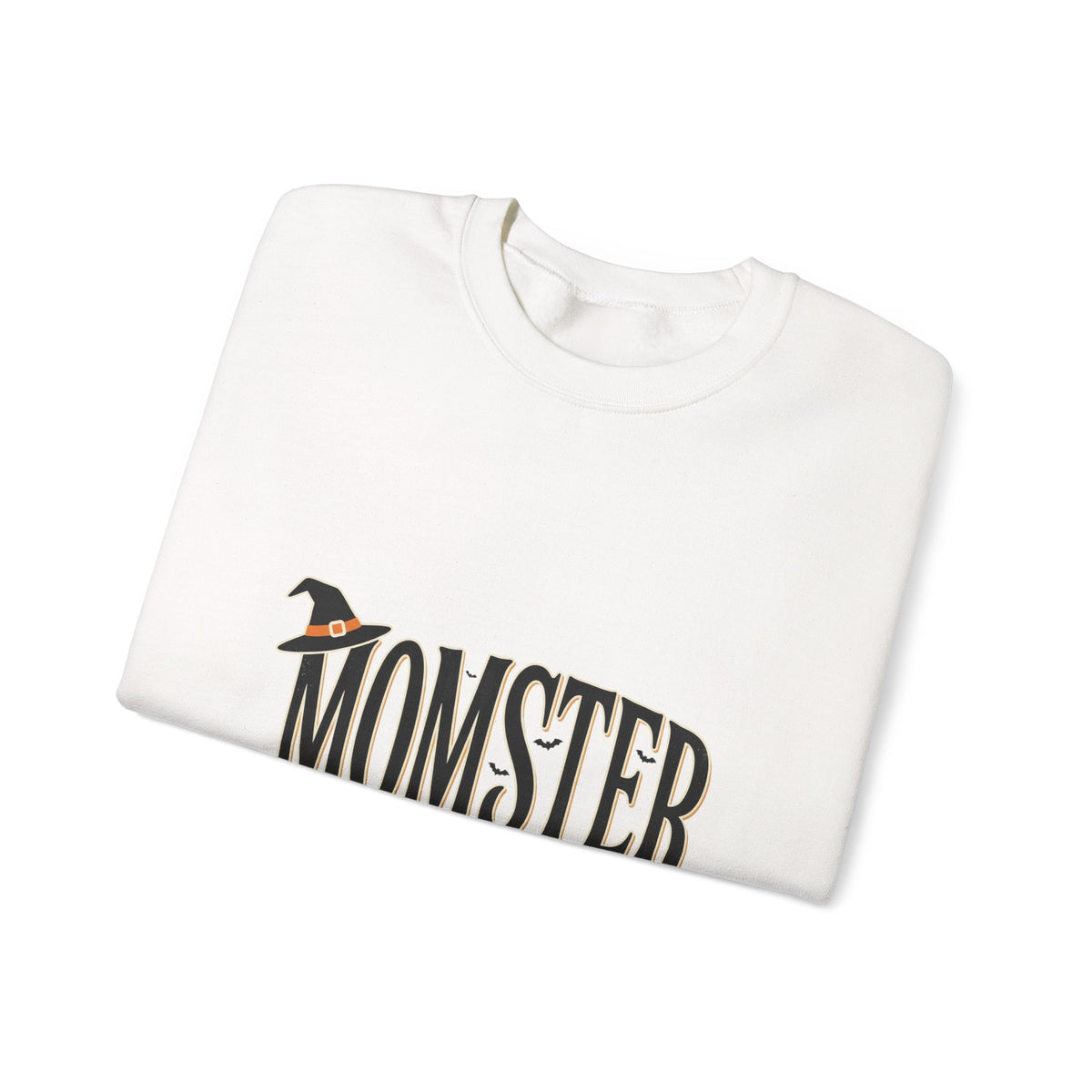 Momster Sweatshirt — Halloween Mom Crewneck with Witch Hat & Broom