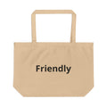 Friendly Canvas Tote Bag — Large Eco Grocery & Beach Tote