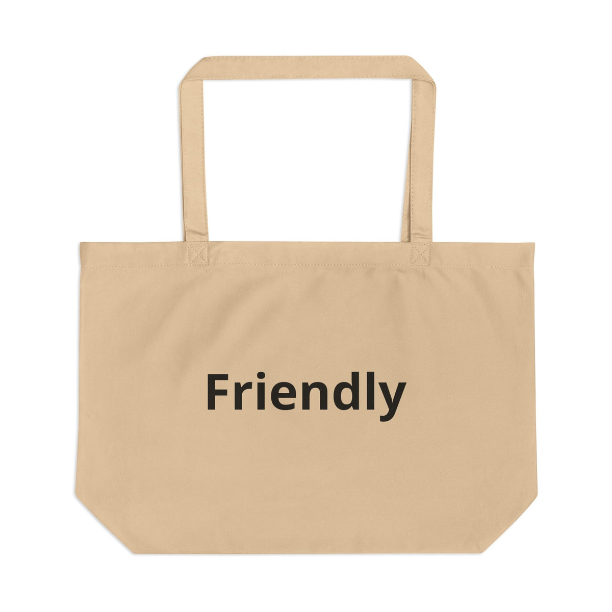 Friendly Canvas Tote Bag — Large Eco Grocery & Beach Tote