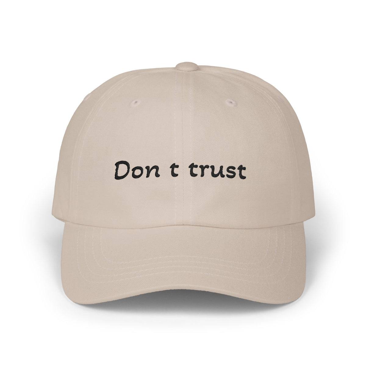 "Don’t Trust" Classic Dad Cap – Minimalist Embroidered Baseball Hat