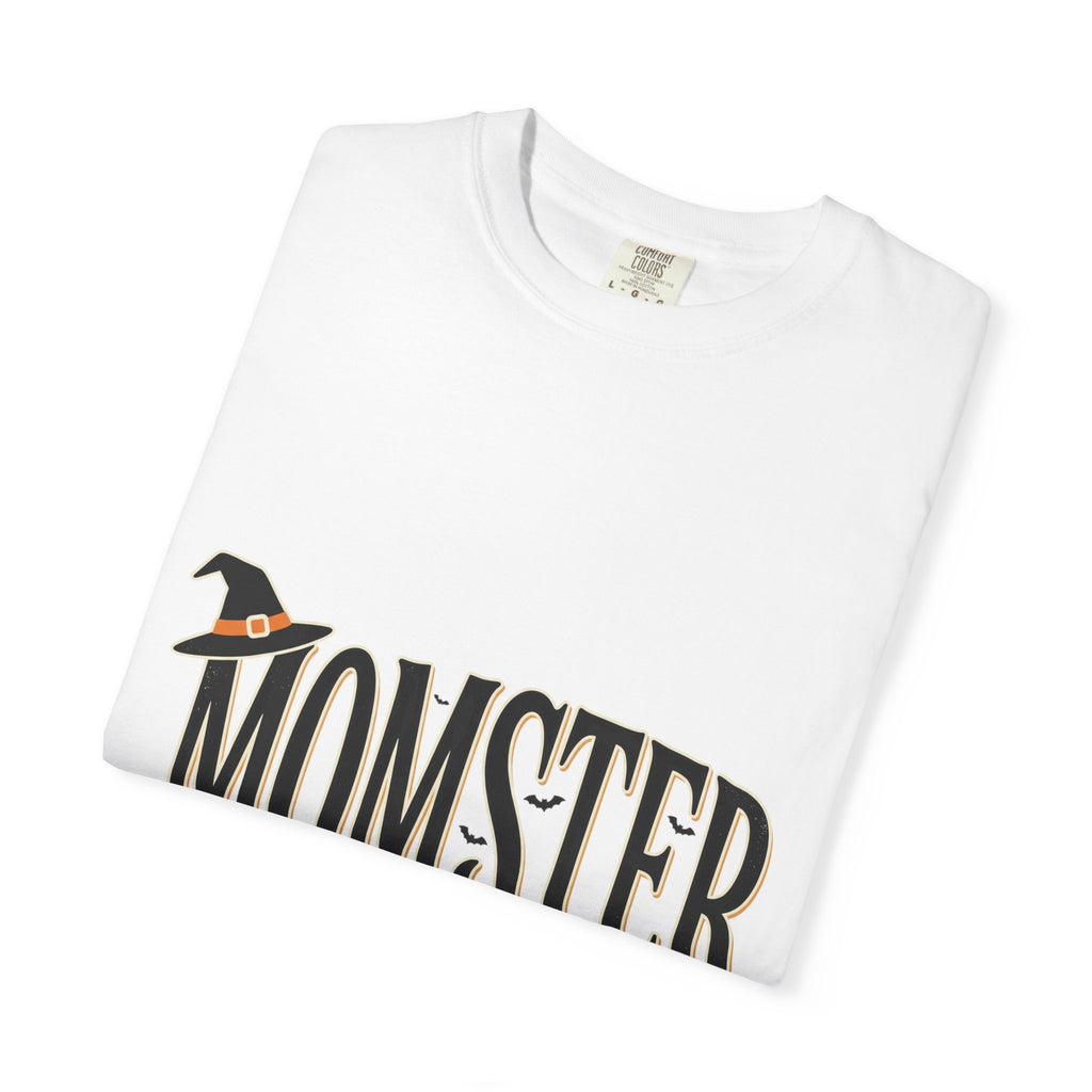 Momster Halloween T-Shirt — Witch Hat & Broom Mom Tee