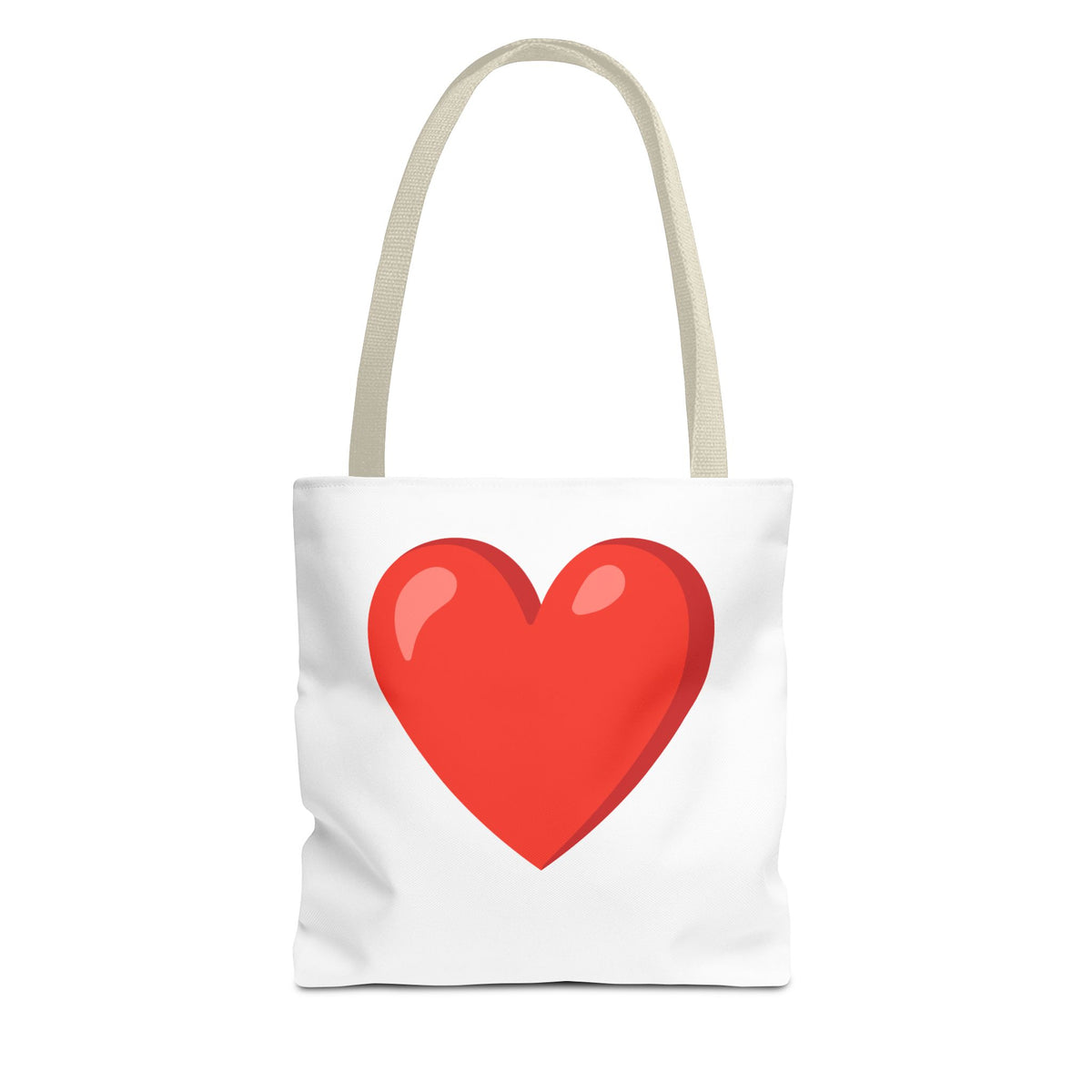 Red Heart Graphic Tote Bag – Cute Valentine’s Day Canvas Shopper